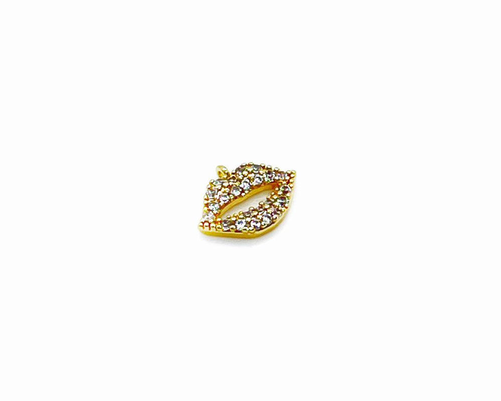 Подвеска Губы цвет золото размер 10*7мм
