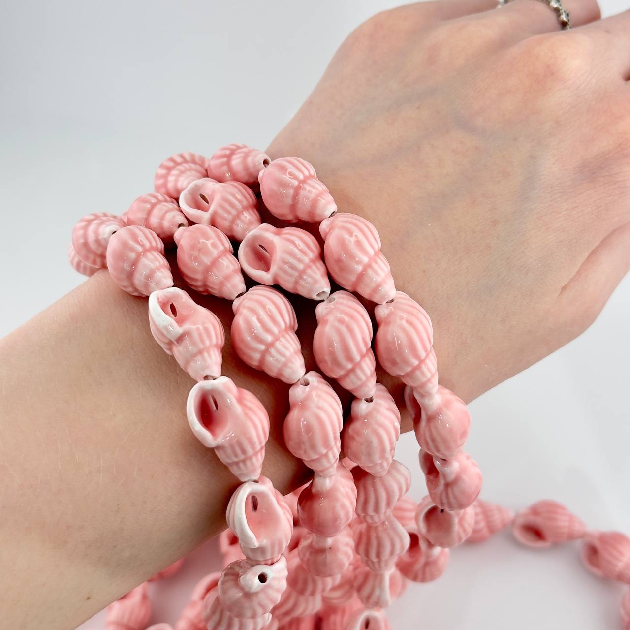 Бусины керамические форма ракушки размер 20,5*13,5мм
